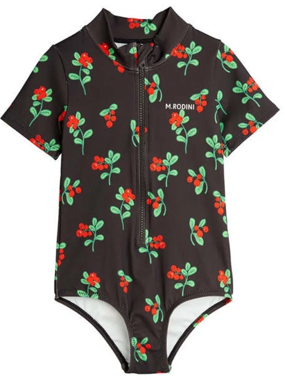 Mini Rodini Toddler Black Cherry Short-Sleeve Swimsuit - size: 1.5-3 Y